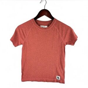 Abercrombie & Fitch AF Boys Orange Short Sleeve Stretch Shirt Top 7 8 Medium
